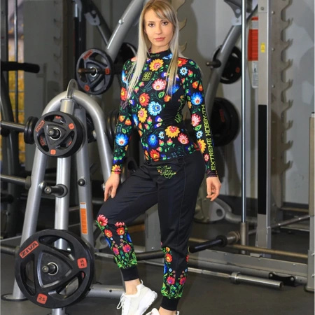 Longsleeve rashguard damski EXTREME HOBBY FOLK 2 czarny