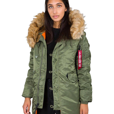 Damska kurtka ALPHA INDUSTRIES N3B VF 59 WMN oliwkowa (sage green) 113007 01