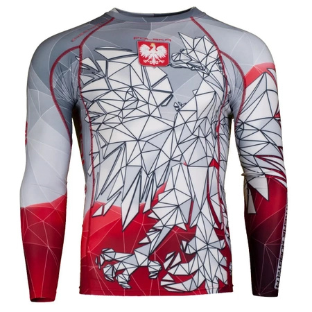 Longsleeve rashguard EXTREME HOBBY POLSKA szaro-czerwony