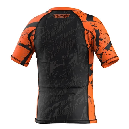 Short sleeve rashguard kids EXTREME HOBBY NEO pomarańczowy