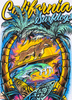 T-shirt PIT BULL SURF DOG biały