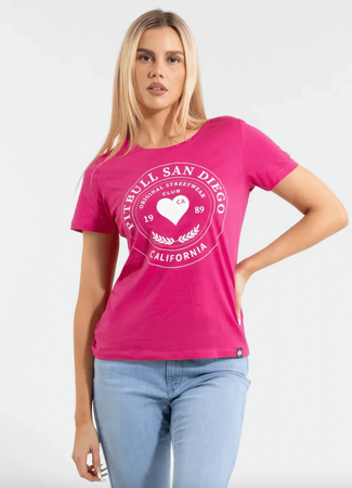 T-shirt damski PIT BULL HEARTIE WMN rasberry red