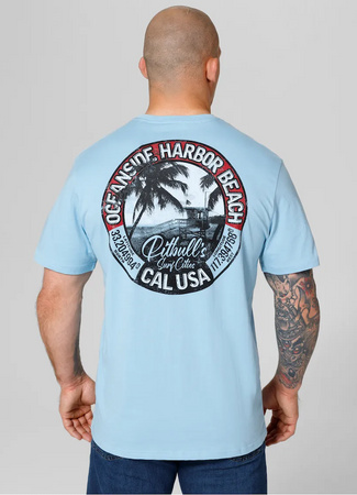 T-shirt PIT BULL OCEANSIDE (light blue) błękitny