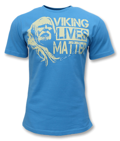 T-shirt ERIK & SONS VIKING LIVES MATTER niebieski