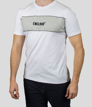 T-shirt ENCLAVA BLOCK STRIPE 3D biały