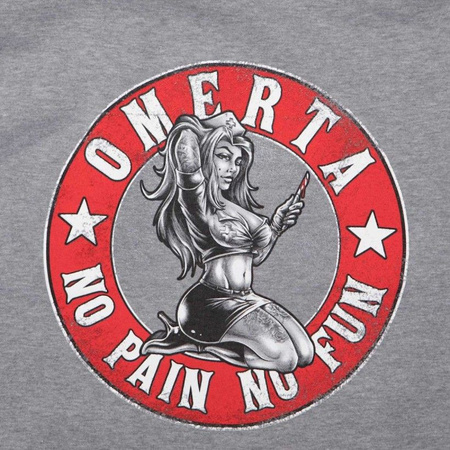 Bluza EXTREME HOBBY NO PAIN NO FUN jasnoszara rozpinana