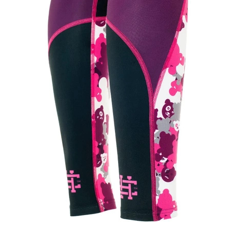 Legginsy sportowe damskie EXTREME HOBBY TEDDY BEAR czarny