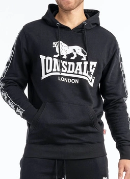 Bluza LONSDALE SCOUSBURGH czarna kaptur