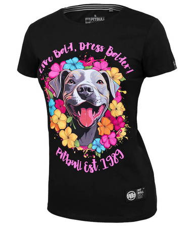 T-shirt damski PIT BULL HAPPY-PIT WMN czarny