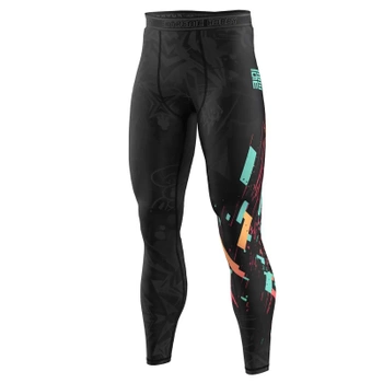 Legginsy męskie EXTREME HOBBY CYBER ANIMALS czarny