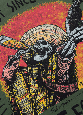 T-shirt PIT BULL SHOT FOR SHOT sage green