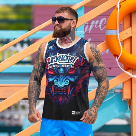 Tank Top Koszykarski EXTREME HOBBY DEVIL czarny