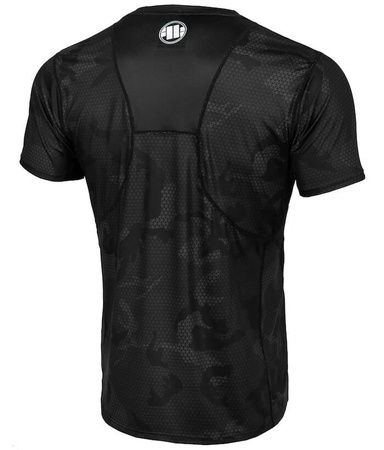 Rashguard PIT BULL MESH NET CAMO czarny krótki rękaw