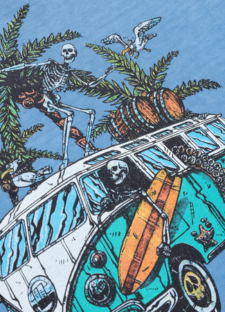 T-shirt damski PIT BULL Denim Washed BEACHBREAK WMN washed blue