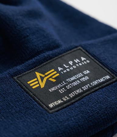 Czapka zimowa ALPHA INDUSTRIES CREW granatowa (ultra navy) 128924 697