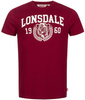 T-shirt LONSDALE STAXIGOE bordowa