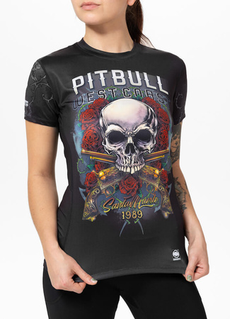 Damska koszulka sportowa Mesh PIT BULL SANTA MUERTE WMN  czarna