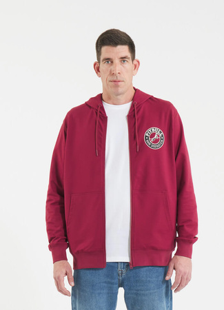 Bluza PIT BULL Tricot Terry SAN DIEGO CA burgundy rozpinana