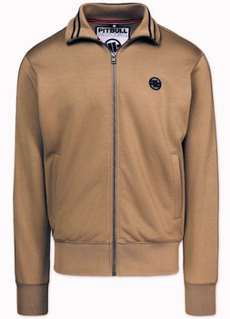 Bluza PIT BULL OLDSCHOOL TAPE LOGO TERRY coyote brown stójka
