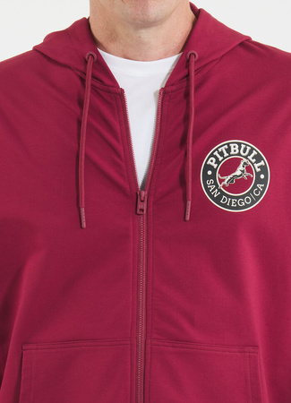 Bluza PIT BULL Tricot Terry SAN DIEGO CA burgundy rozpinana