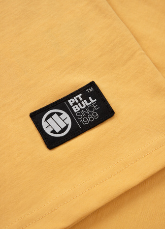 T-shirt PIT BULL SKULL SURF pale yellow