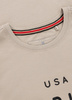 T-shirt PIT BULL USA CAL 190 spandex beżowy (greyish sand)