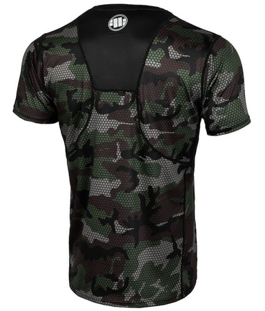 Rashguard PIT BULL MESH NET CAMO zielony krótki rękaw