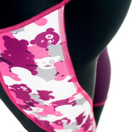 Legginsy sportowe damskie EXTREME HOBBY TEDDY BEAR czarny