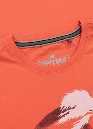 T-shirt PIT BULL PALMS brigh salmon