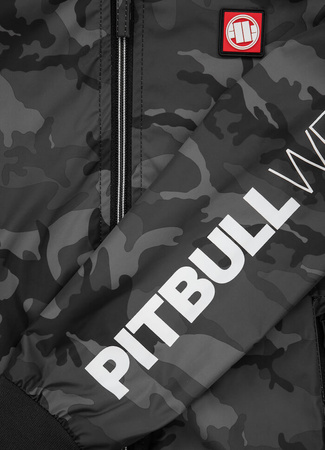 Kurtka dziecięca PIT BULL ATHLETIC SLEEVE LOGO czarne camo