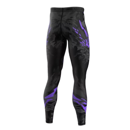 Legginsy męskie EXTREME HOBBY BLACK PANTHER fioletowe
