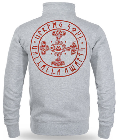 Bluza DOBERMANS THORS CROSS BCZ386 stójka szara