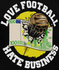 Bluza USWEAR LOVE FOOTBALL HATE BUSINESS czarna prosta