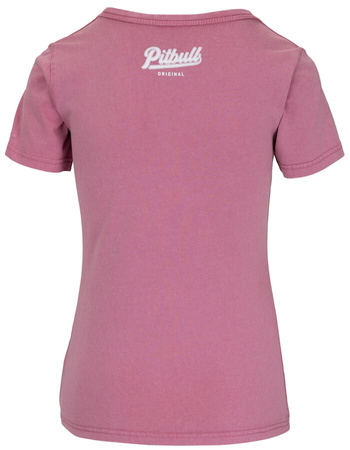 T-shirt damski PIT BULL Denim Washed ANGEL LOGO różowy