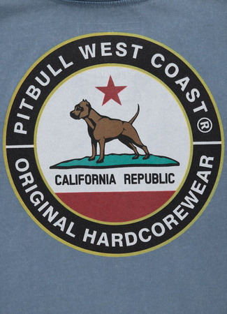 T-shirt PIT BULL Denim Washed CALIFORNIA DOG 190 błękitny