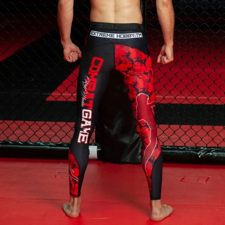 Legginsy męskie EXTREME HOBBY RED WARRIOR czarno-czerwony