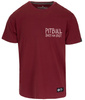 T-shirt PIT BULL SHOT FOR SHOT bordowa