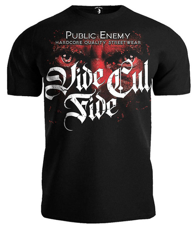 T-shirt PUBLIC ENEMY VIDE CUL FIDE czarny