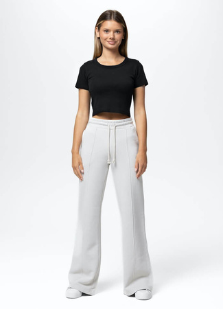 Damskie spodnie PIT BULL Washed LOVIA WIDE LEG WMN white stone
