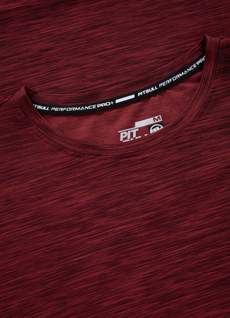 T-shirt PIT BULL SMALL LOGO CASUAL SPORT bordowy (burgundy melange)