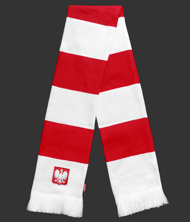 Szalik PASIAK BIAŁO CZERWONY SZALP3