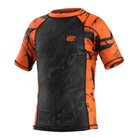 Short sleeve rashguard kids EXTREME HOBBY NEO pomarańczowy