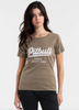 T-shirt damski PIT BULL Denim Washed ANGEL LOGO brązowy (coyote brown)