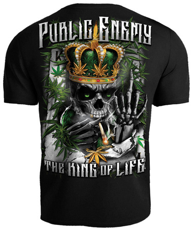 T-shirt PUBLIC ENEMY THE KING OF LIFE czarny