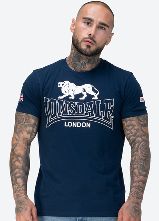 T-shirt LONSDALE HAZELHURST granatowy