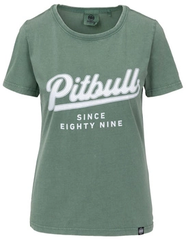 T-shirt damski PIT BULL Denim Washed ANGEL LOGO green
