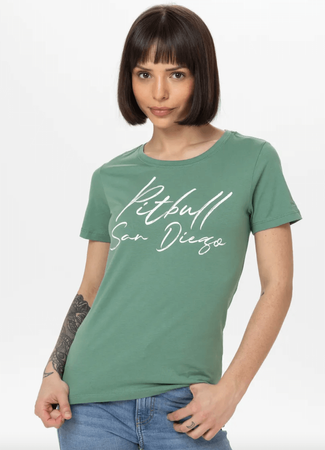 T-shirt damski PIT BULL SD WMN miętowy (mint)