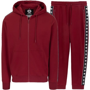 Komplet dresowy PIT BULL Tricot Terry TAPE NUGGET bordowy rozpinany