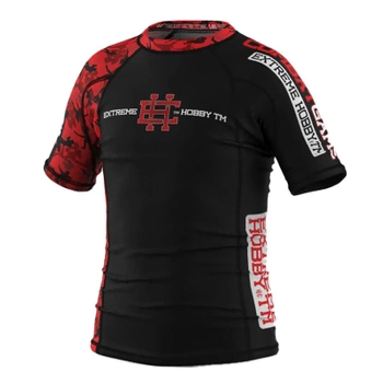 Short sleeve rashguard kids EXTREME HOBBY RED WARRIOR czerwony