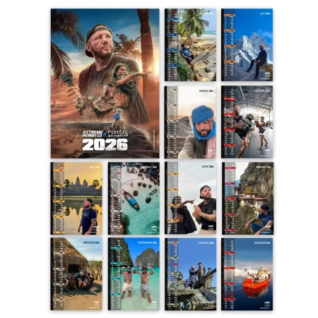 Kalendarz ścienny Podróże Wojownika 2026
